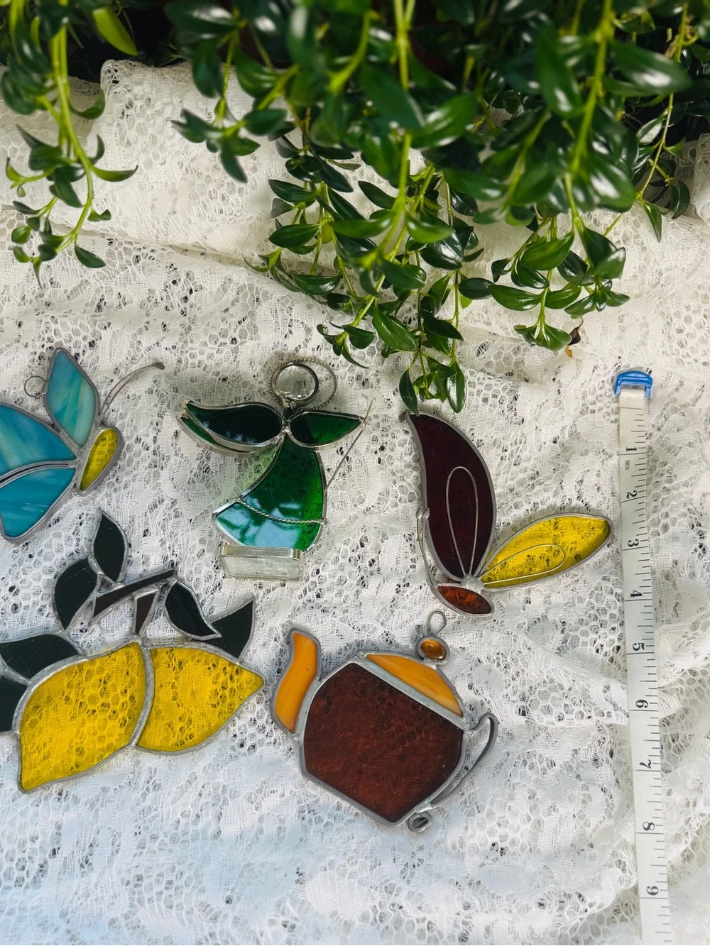 Stained Glass Hanging Ornaments - Assorted Colors
